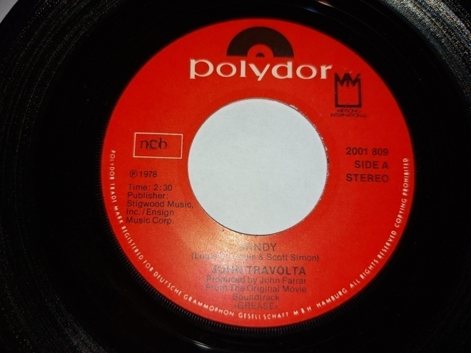 JOHN TRAVOLTA - SANDY 7 " Sinkku