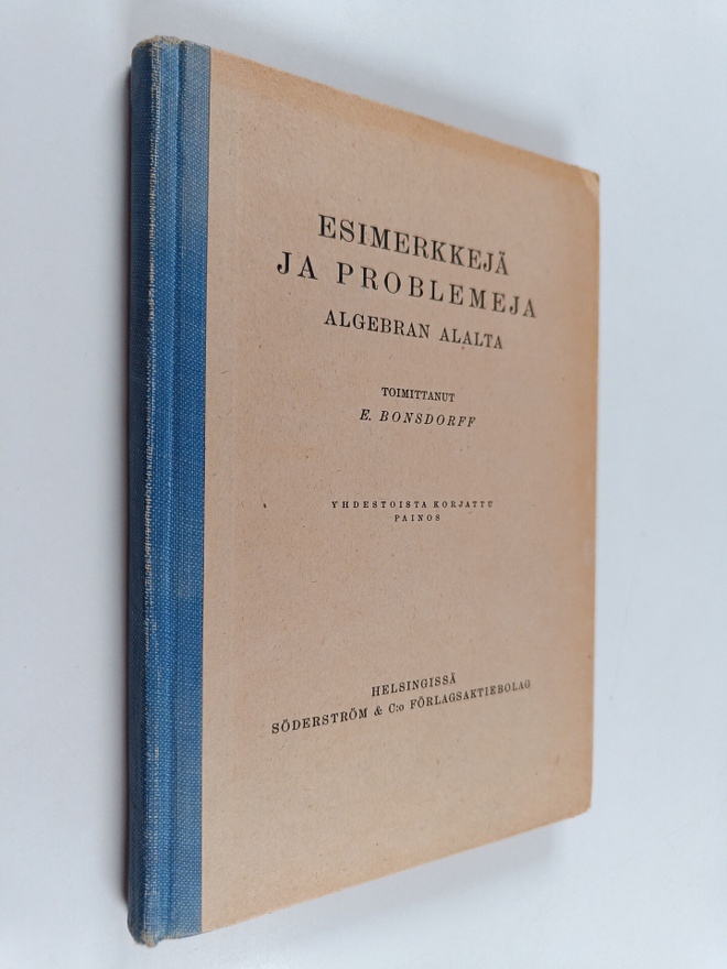 E. Bonsdorff : Esimerkkejä ja problemeja algebran alalta