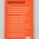 Ernest Hemingway : The torrents of spring - pikkukuva 2