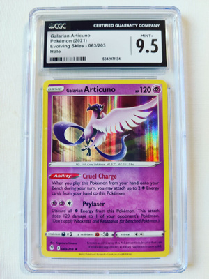 Galarian Articuno Evolving Skies 063/203 CGC 9.5