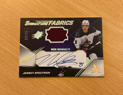 2022-23 SPx Nick Schmaltz Signature Fabrics Spectrum /25