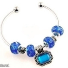 650 .. Tiibetin Hopea Lampwork Fashion .. Rannekoru - pikkukuva 2