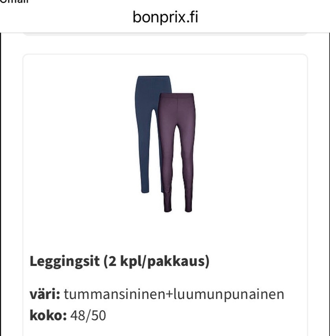 4 Legginsit (Bonprix) koko 48/50 (XL)