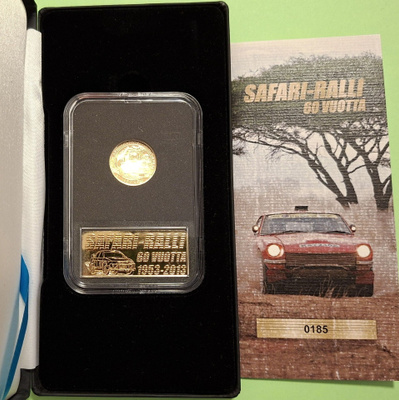 2 x Safari-Rally: .. Kultaa 1/10 oz + Platinaa 4,2 g (999).