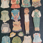 Paperinukke 2-puolinen tyttö 1940-50-luku - pikkukuva 1