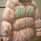 Vaaleanpunainen Benetton Untuvatakki / Toppatakki koko 160cm - pikkukuva 1