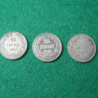 3 kpl 25p 1889, 1901 & 1909 - hopeaa - pikkukuva 1
