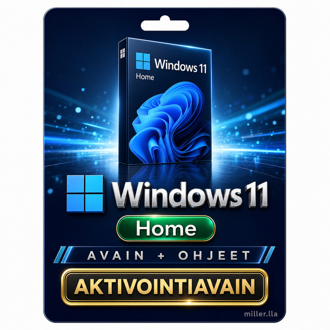 Windows 11 Home aktivointikoodi kotikäyttöön sähköpostilla
