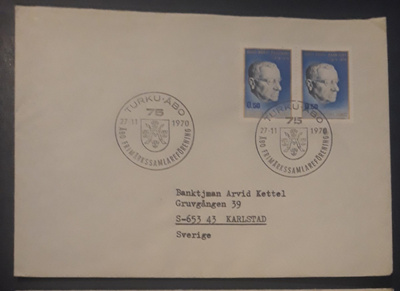 1970  Paasikivi FDC merkkiparilla