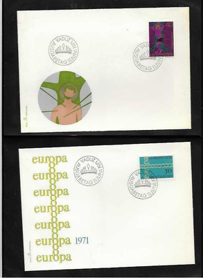 LIECHTENSTEIN 2 FDC KUORTA