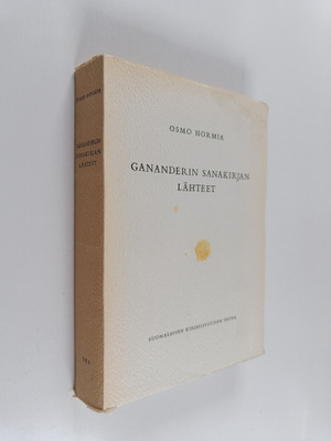 Osmo Hormia : Gananderin sanakirjan lähteet