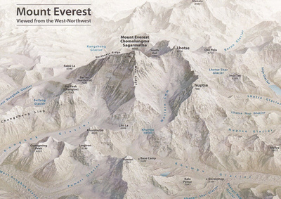 Tom Patterson: kartta Mount Everest