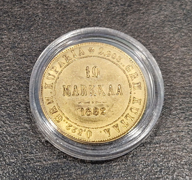 10 markkaa 1882 Kulta