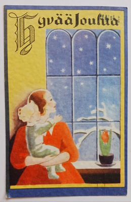 Äiti ja lapsi katselevat ikkunasta, p. 1945 + Tubi-jm
