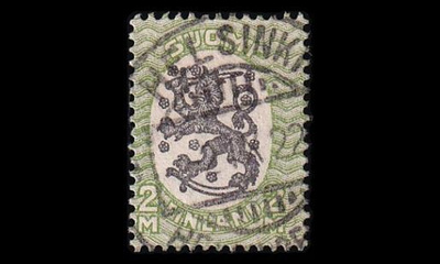 105 o M-17 2 mk vihreä/musta loisto Helsinki 2.IX.22 (1921)