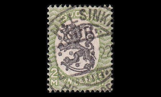 105 o M-17 2 mk vihreä/musta loisto Helsinki 2.IX.22 (1921)