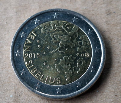 Jean Sibelius 2 € juhlaraha 2015 erikoiseuro