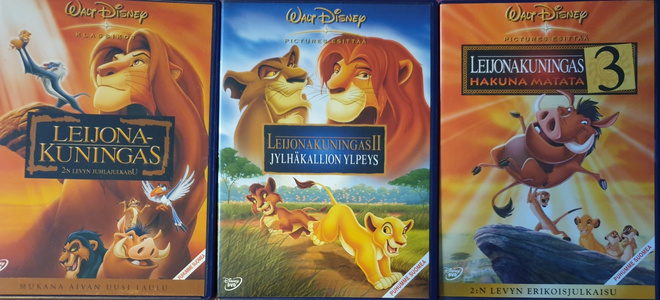 Leijonakuningas 1-3 : Trilogia DVD