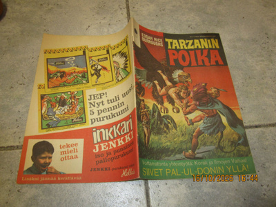 Tarzanin poika 7/1969 - Erittäin siisti, takakansi tallella