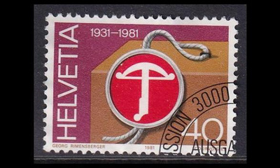 Sveitsi 1207 o Alkuperäsymboli 50v (1981)