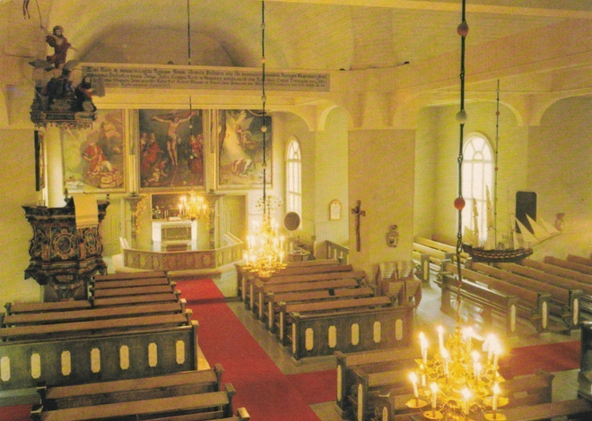 KIRKKOKORTTI - LOHTAJAN KIRKKO - SISÄKUVA