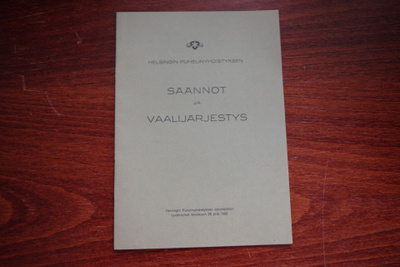 Helsingin Puhelinyhdistys säännöt (1962)
