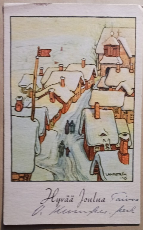 Björn Landström: Pikkukaupungin katuja, kirkko, p. 1946