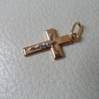 Kultainen risti riipus 14K 25mm - pikkukuva 2