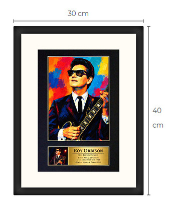 Uusi Roy Orbison art print kehystetty 30 cm x 40 cm