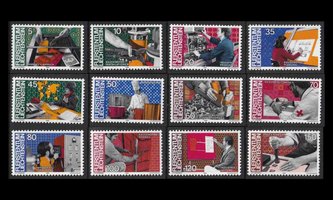 Liechtenstein 849-60 ** Ihmisiä työssä (1984)