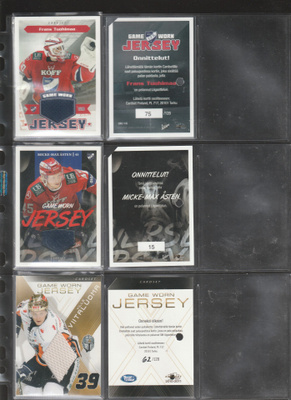 Cardset Jersey ja Patch Kortteja alk 10e kpl