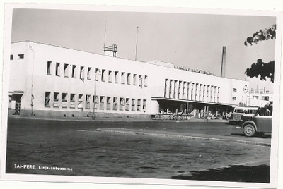 TAMPERE, LINJA-AUTOASEMA - vanha kortti