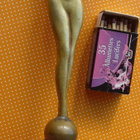 Olut pullon avaaja, alaston nainen antiikkia 26cm - pikkukuva 1