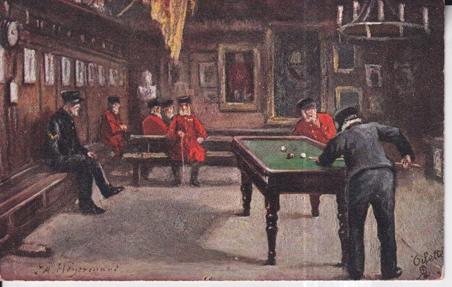 Biljardi, snooker, Oilette, Tuck`s Post Cards e117