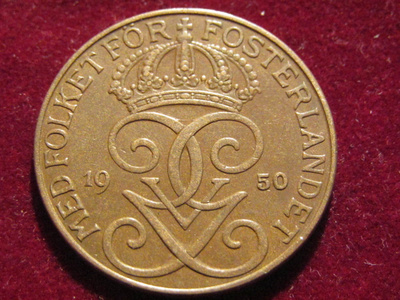 5 öre 1950. Ruotsi-Sweden