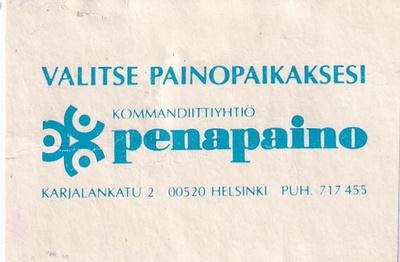Helsinki, penapaino kommandiittiyhtiö  .  s92