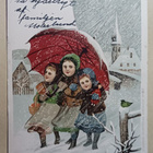 Alfred Mailick: Lapset sateenvarjon alla lumisateessa p.1903 - pikkukuva 1