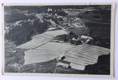 Muuruvesi kirkonkylää, ilmavoimien kuva vuodelta 1928