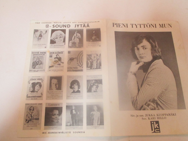 PIENI TYTTÖNI MUN ; aukeaman nuotti