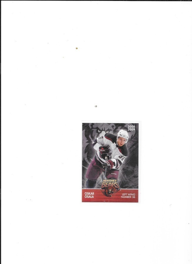 2008-09 Hershey Bears #36 Oskar Osala Sport Farmi