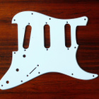 Valkoinen straton SSS pickguard plektrasuoja - pikkukuva 1
