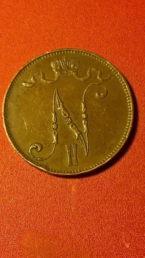 * 5 penni Cu Nikolai  II  1913 *katso kuvat