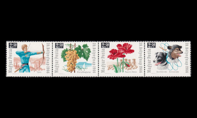Unkari 2271-4vs ** Postimerkin päivä rivilö (1966)