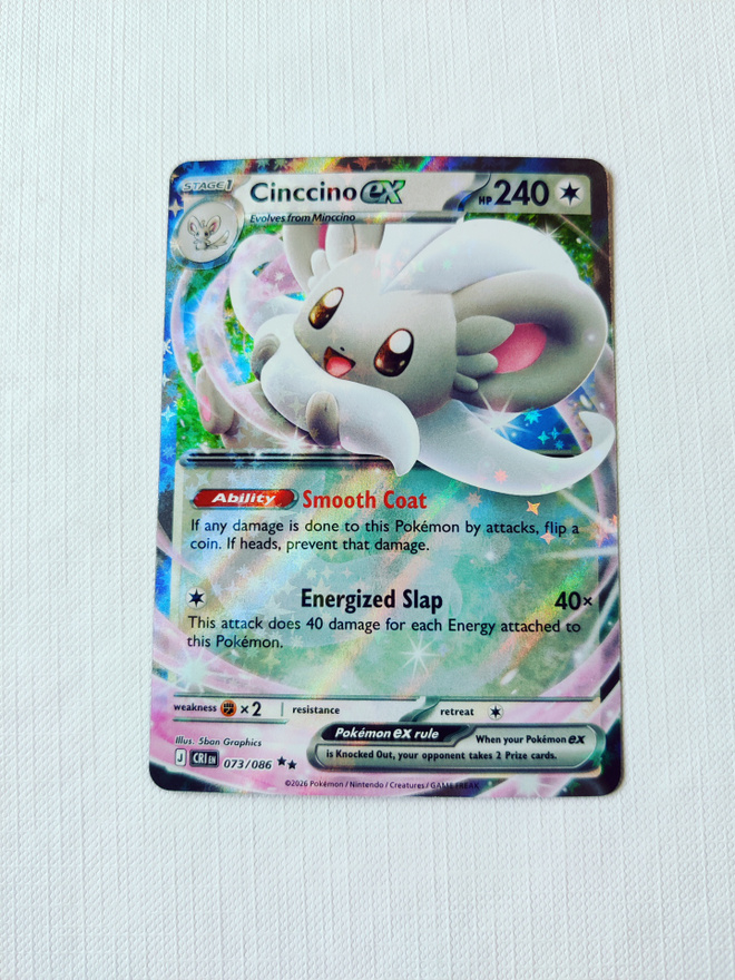 Cinccino ex 073/086 Double Rare Chaos Rising Holo