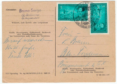 DDR Mi 472 2 kpl postikortilla