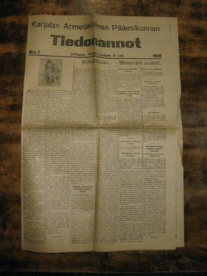 Karjalan Armeijakunnan Pääesikunnan tiedonannot 1918