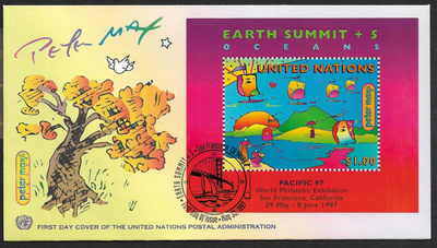 YK New York - UNCED 5v konf. FDC  1997 (Mic. BL 14 I)