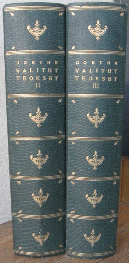 Goethe: Valitut teokset II - III.  Otava 1923.