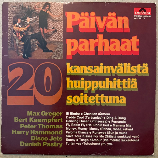 [LP] V/A: PÄIVÄN PARHAAT - 20 KANSAINVÄLISTÄ HUIPPUHITTIÄ