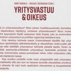Anne Vanhala (toim.): Yritysvastuu ja oikeus - pikkukuva 3